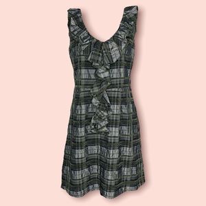 C. Luce Plaid Ruffle Dress